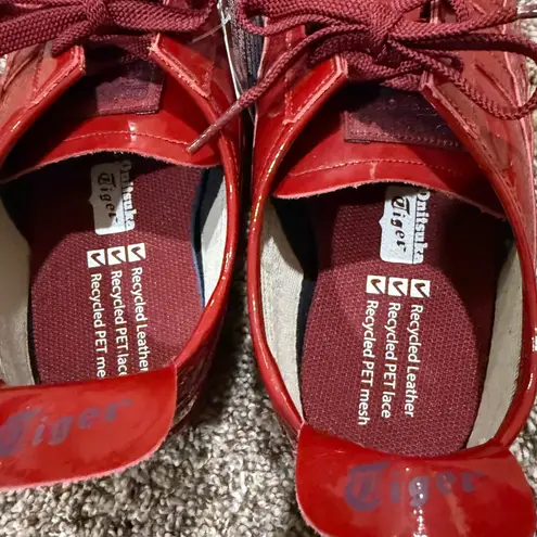 Onitsuka Tiger Mexico 66™ Red Patent Leather Sneakers Shoes Women's Size 9.5 NEW