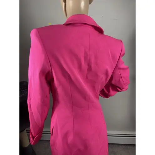 Ellae Lisque Hot Pink Center of Attention Blazer Size S Date Night Party