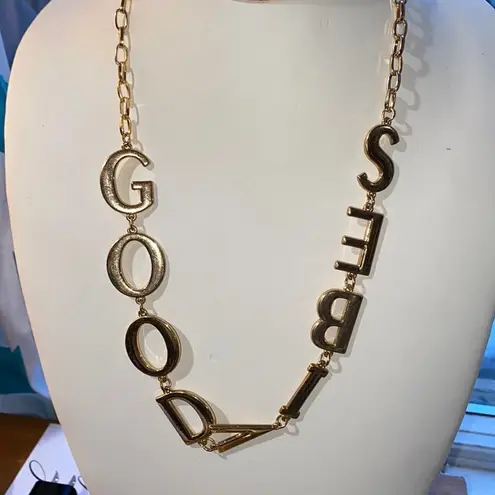 “Good Vibes” 14k Gold Plated Inspirational Statement Necklace