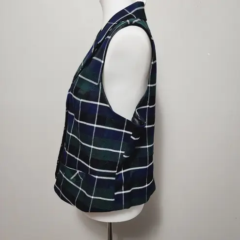 Chadwick's  blue green plaid waistcoat vest size 18