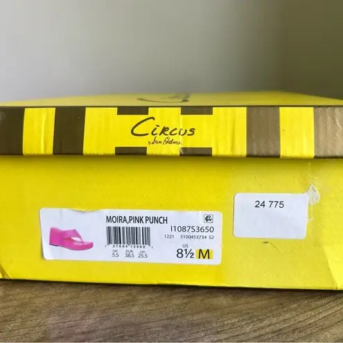 Circus by Sam Edelman Circus NY Moira Pink Punch Women's Wedge Sandal Size 8.5 #B1672