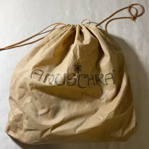 Anuschka 🌸 Hand-Painted Leather Crossbody – Butterflies & Nature Print + wallet