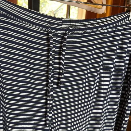 Soma Cool Nights Striped Navy Blue White Lounge Pajama Pants Size Large