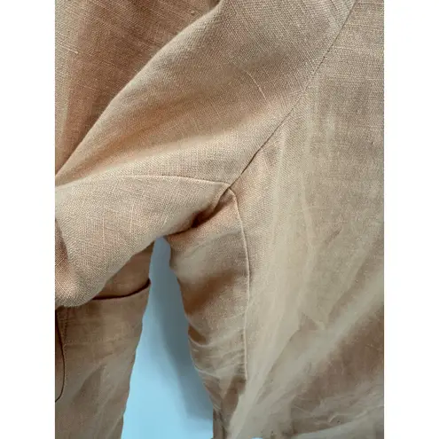 Linden Hill Womens Orange Linen Pants Size L Baggy Relaxed Fit Casual Coastal Size L