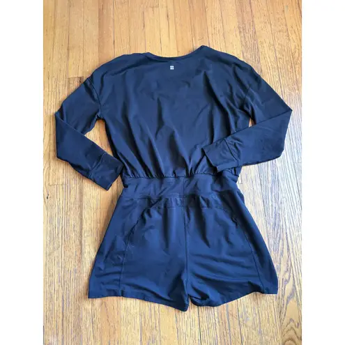Sweaty Betty Romper Womens Medium Black Long Sleeve Activewear Pockets
