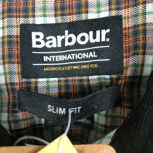 Barbour NEW International Plaid Slim Fit Snap Button Front Shirt Women's Sz US 6
