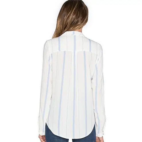 L'Academie L’academie x Revolve the Safari Blouse in Blue Stripe