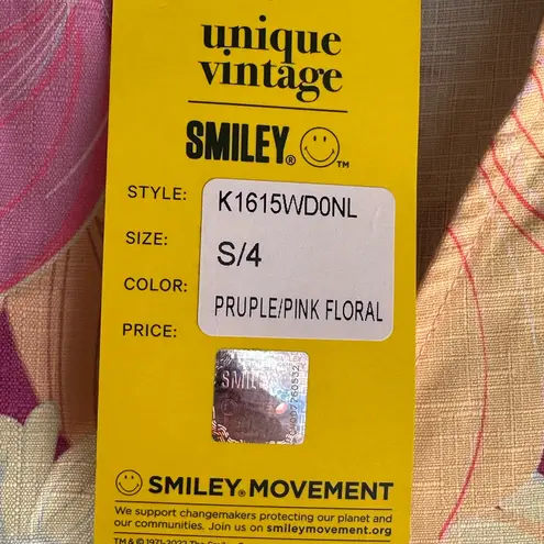 Unique Vintage X Smiley Collaboration Floral Kimono Wrap Dress