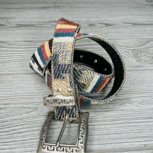 Vintage elite California silver buckle belt western style sm women’s accessories Red