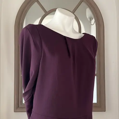 Betsy and Adam Midi Cowl Neck Drape Back Scuba Crepe Dress Size 14 NEW w/Tag