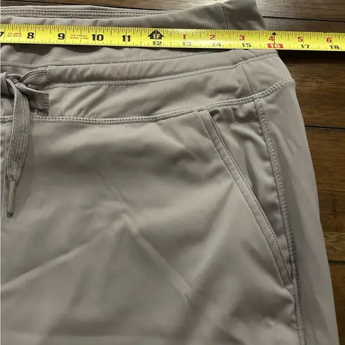 Halara Gray High Waisted Drawstring Pocket Plain Full Length Joggers Large