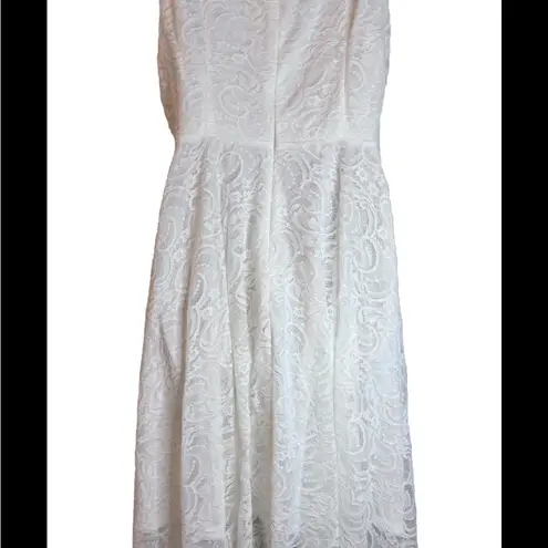Bridesmay White Lace V Neck Asymmetrical Hem Sz M NWOT Size M