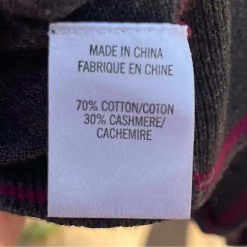 Theory  Women’s Chelsea B Gray Fuchsia Cotton Cashmere Blend Cardigan Sz S - Image 5