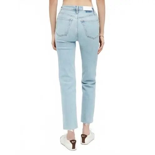RE/DONE 70s Stove Pipe High Rise Light Wash Denim Jeans Women's Size 25