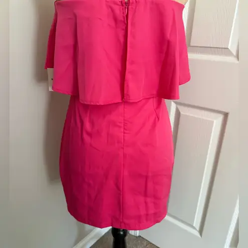 superdown  Vibrant Pink Strapless Dress