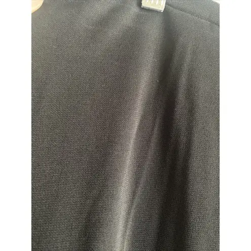 Josephine Chaus Black Large Maxi True Black Matte Jersey Knit Skirt NEW Goth