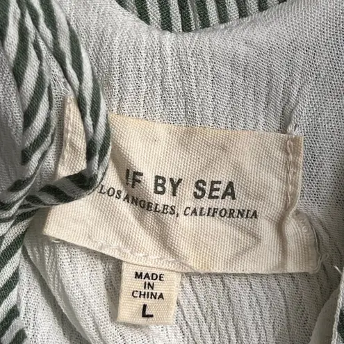 If by Sea Adrift green Striped Tie