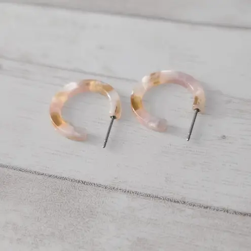 Vintage Stud Earrings Retro Multi Tone Hoops