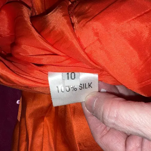 Jovani Stunning  Orange Silk Prom/Pageant Gown!