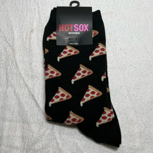 NWT Hot Sox Women's Funny Pizza Crew Socks Gift Pink