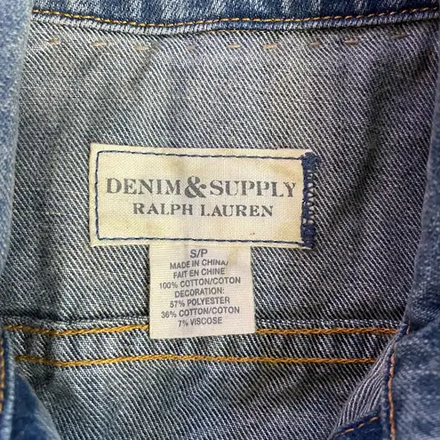 Denim & Supply Ralph Lauren Vintage Rare Jean Vest Southwestern - Sz S π§‘π