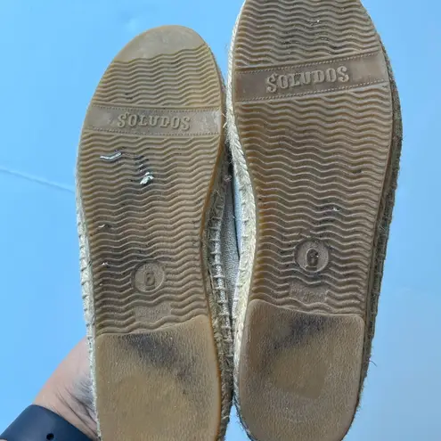 Soludos Elephant Embroidered Smoking Slippers Espadrilles Size 6