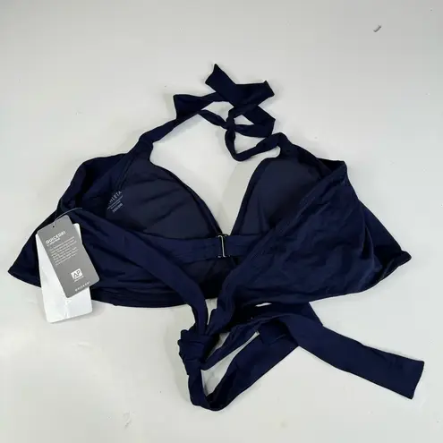 Athleta  NWT Bra Cup Wrap Biki Top In Navy Size 38D/DD