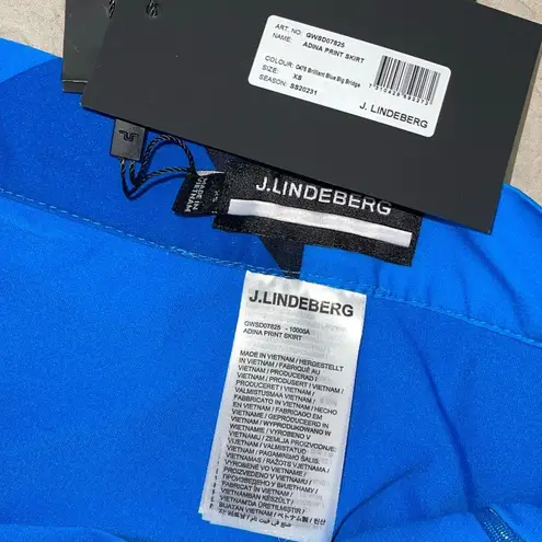 J. Lindeberg Womens Pleated Adina Print Golf Skirt Brilliant Blue Size XS NWT