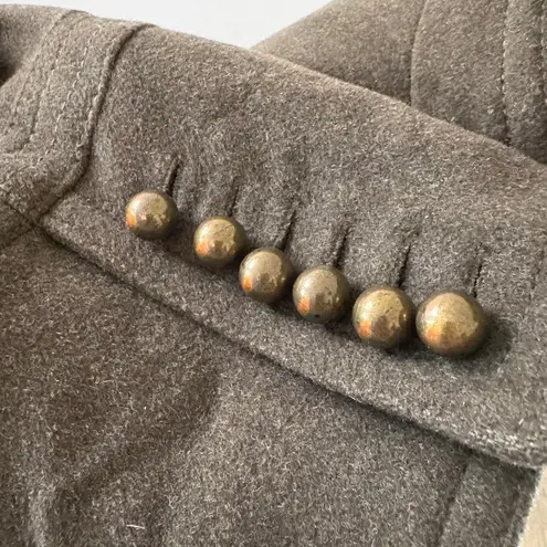 J.Crew Wool Military Officer Jacket | Size 8 | Brass Buttons | Vintage FA06 Green