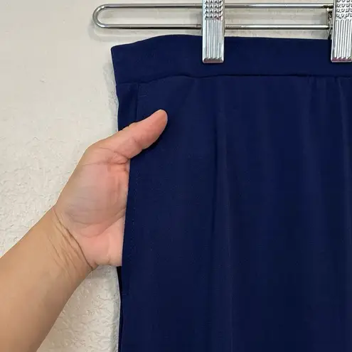 Ulla Popken Blue Stretch Pull On Midi Skirt Size undefined