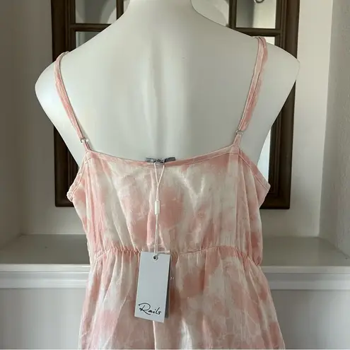 Rails Midi Dress Delilah Tie Dye Linen Blend Peach Pink Size XL New w/Tag