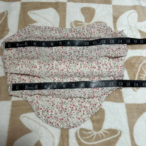 Miss Lola NWT | Floral Corset Top Smocked Beige Floral | Women's S