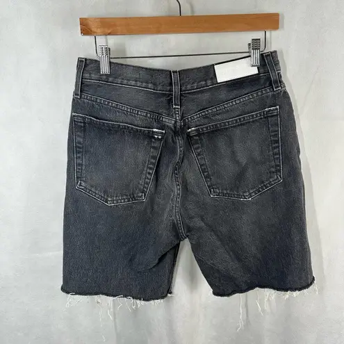 RE/DONE 80S Skinny Distressed Denim Shorts Size 28 Shadow Wash