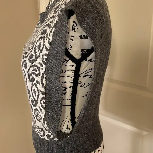 Parrinello vintage silk linen acrylic angora Vest Size medium Gray