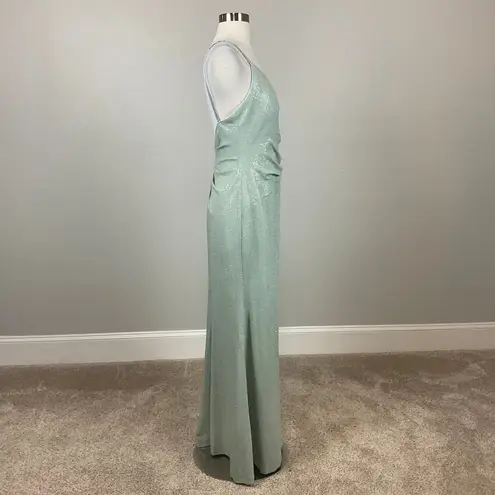 Eliza J Women's Formal Dress Size 16 Green Sequined Backless Long Evening Gown
