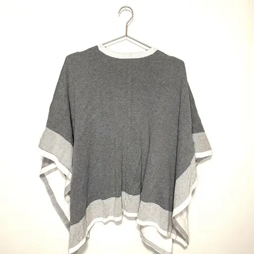 Rachel Roy Collection Gray Combo Colorblock Open Short Sleeve Shawl Size Large