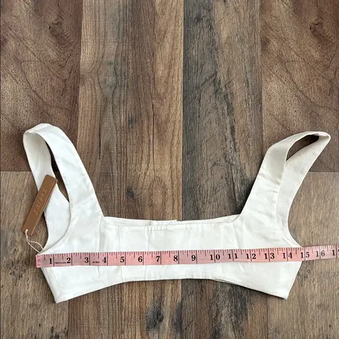 SKIMS New Bridal Silk Lingerie Corset Square Neck Top Ivory Size XS