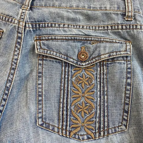 DKNY  Blue Embroidered Patterned Soho Jeans