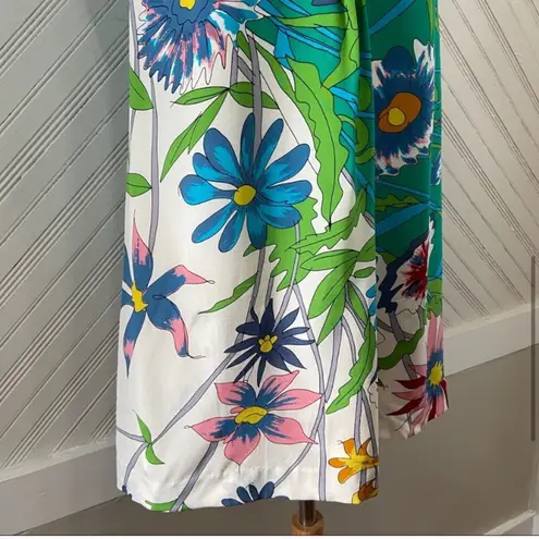 Julie Brown Silk Spring Floral Sleeveless Knee Length Dress size 4