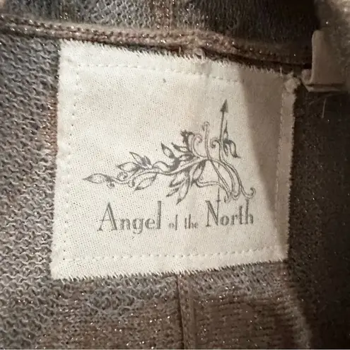 Angel Of The North Anthropologie Cardigan Women's Small Icebloom Metallic Knit