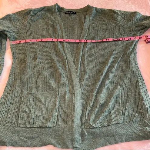 Love Ellie sage green open front cardigan sweater with pockets size XL