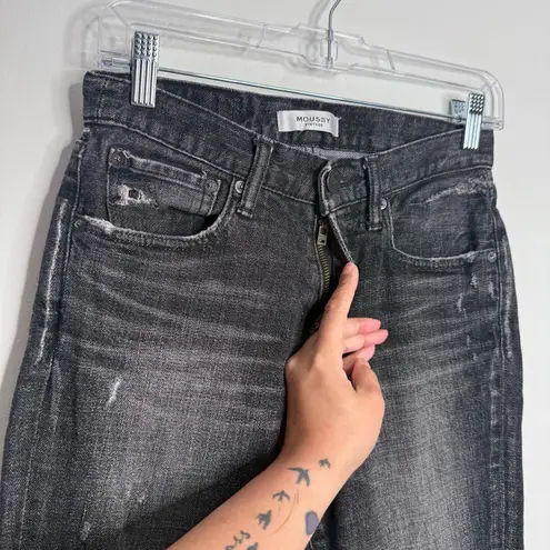 Moussy Vintage Diana Skinny Distressed Jeans In Black Size 25