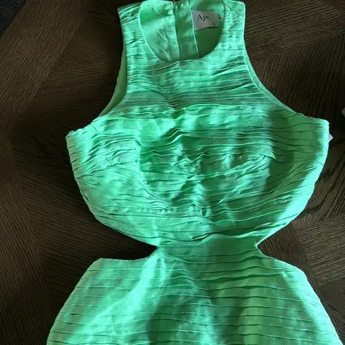 AJE INTROSPECT CUT OUT MINI DRESS GREEN SIZE 6EU 2 US. $525
