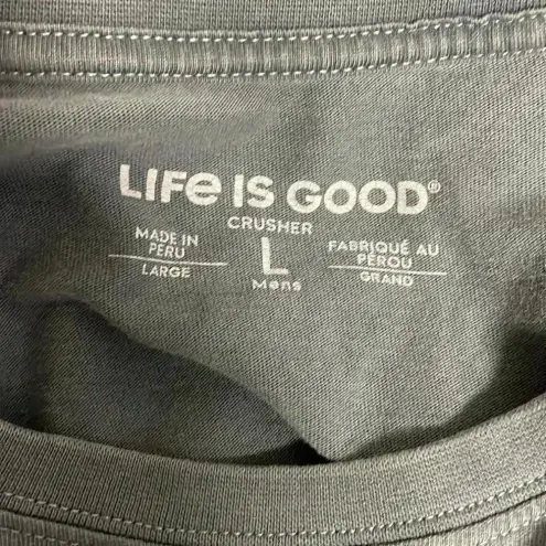 Life is Good  America Crusher Womens Short Sleeve Tshirt Blue Size Large