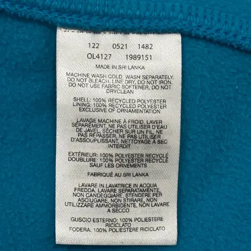 Mountain Hardwear Womens Fleece Jacket blue Teal Full Zip Polartec Size Medium