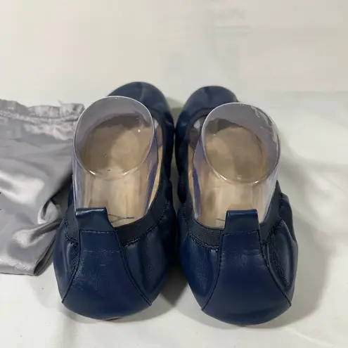 YOSI NEW YORK FOLDABLE BALLET FLATS TRAVEL WOMEN NAVY BLUE SZ 10 NEW