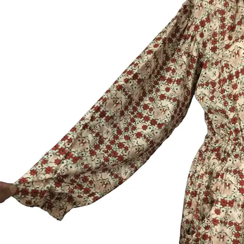 Symmetry Kaleidoscope Geometric Flowy 100% Cotton Jumpsuit Nwt Size M