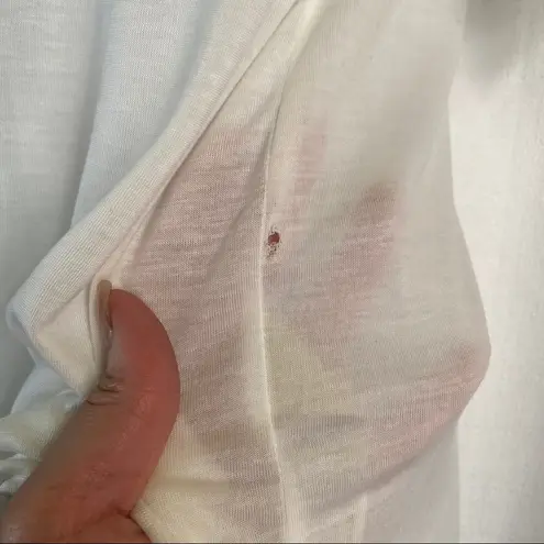 Massimo Dutti Short Sleeve TShirt Off White New XS