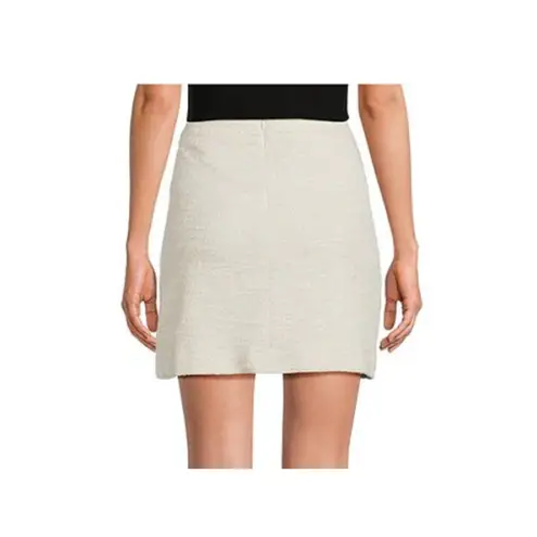 Preston & York Caitlin Knit Tweed A-Line Skirt Ivory XL