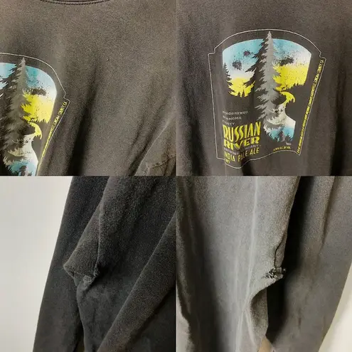 Vintage Russian River Tasty Adult Beverage T Shirt Forest Double Sided Size XL